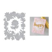 LetterPress + foil plate - Floral Border