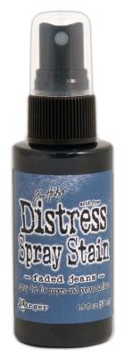 Distress spray Stain Faded Jeans