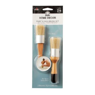 2 pinceaux pour pochoir et cire