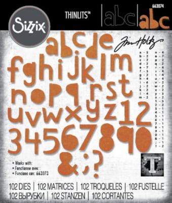 Tim Holtz thinlits die - Alphanumeric, cutout lower