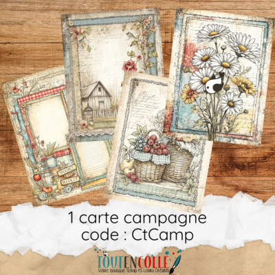 1 carte A6 au hasard série Campagne