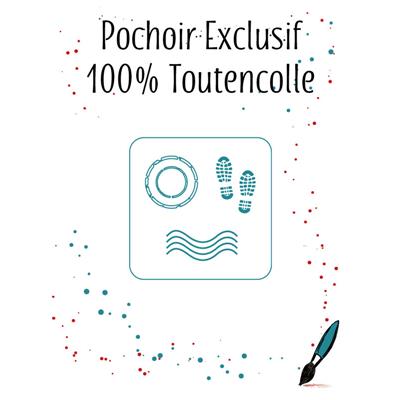 Pochoir cachet de la poste et empreinte