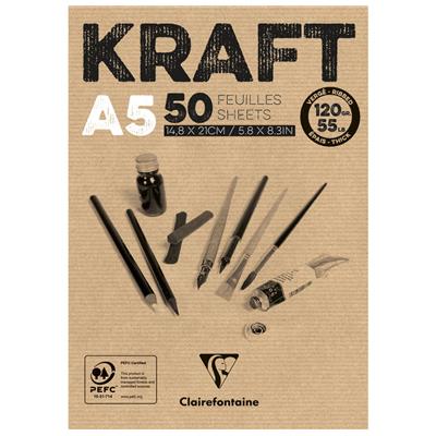 Kraft brun A5<br>50f - 120g