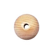 boule en bois brut perce<br>15mm