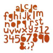 Tim Holtz thinlits die - Alphanumeric, cutout lower
