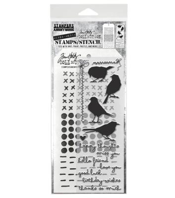 Mixed Media Set - Silhouette birds