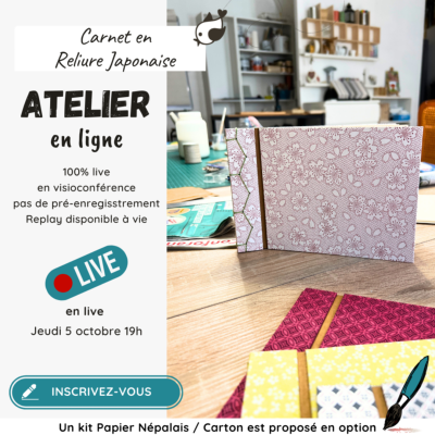 Atelier en ligne "Reliure Japonaise"
