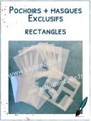 Lot de 6 masques et pochoirs rectangles