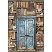 feuille de riz - vintage library - porte