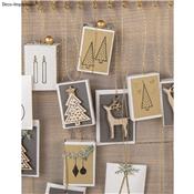 Miniatures en bois sapins et cerfs