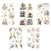 5 stickers scheets - Among the wildflowers