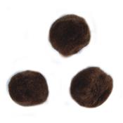 70 pompons bruns 7mm