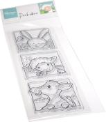 3 tampons carrés Peekaboo Spring animals