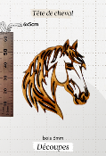 Découpe en bois - Tête de cheval - 6cm