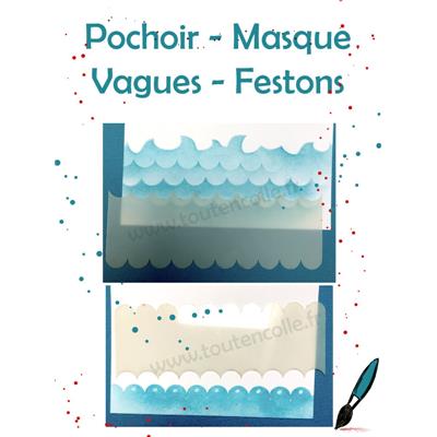 Pochoir - Masque Vagues et Festons