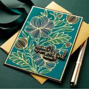 Hot foil Plates - Glimmering peonies