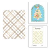 Hot foil Plates - Plaid tidings background