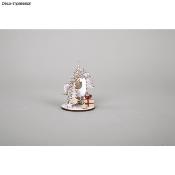 2 miniatures en bois Licorne d'hiver