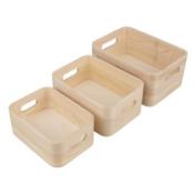 3 caisses en bois grandes