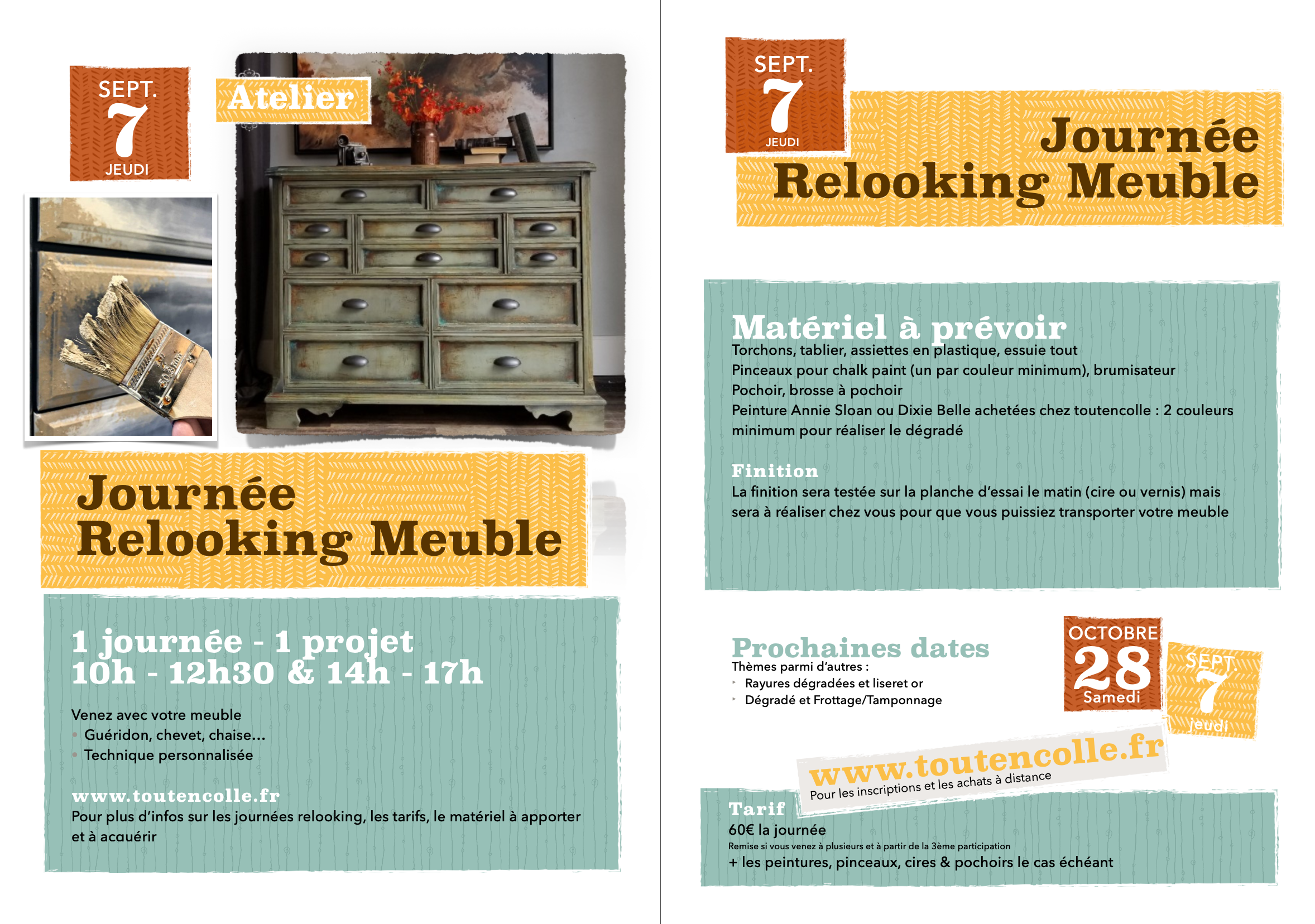 atelier relooking meuble annie sloan chez Toutencolle