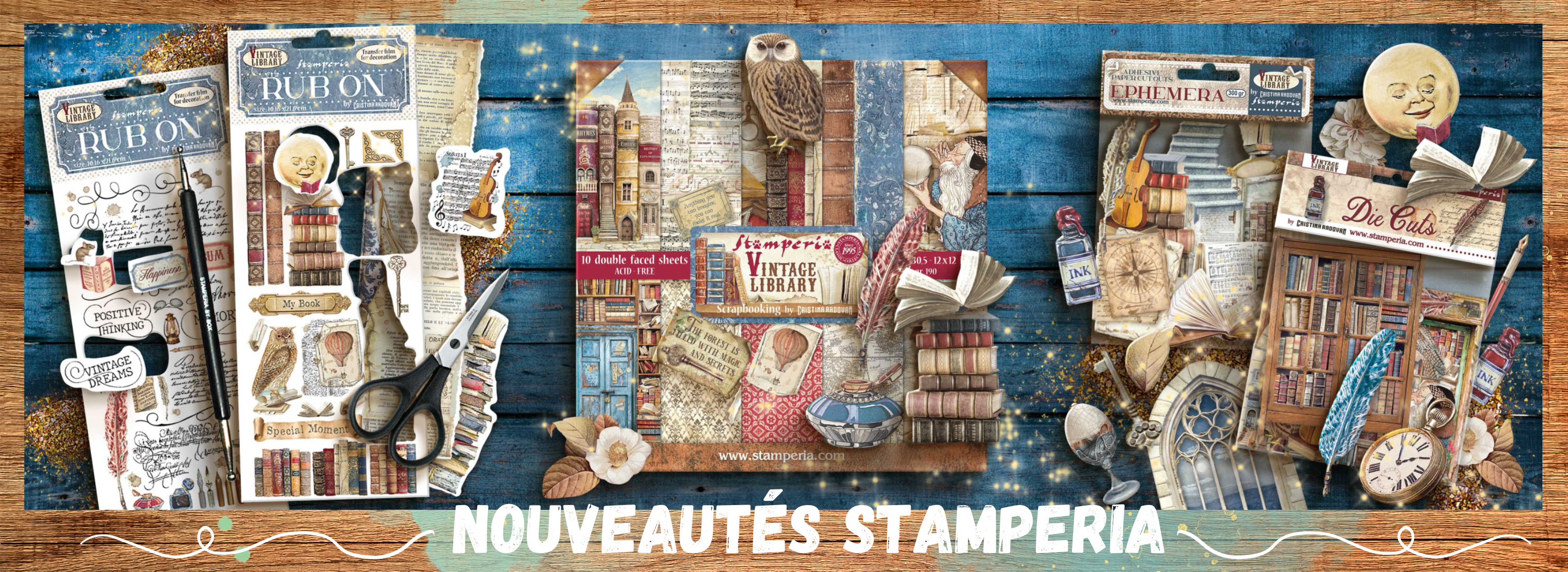 nouveauts stamperia vintage library