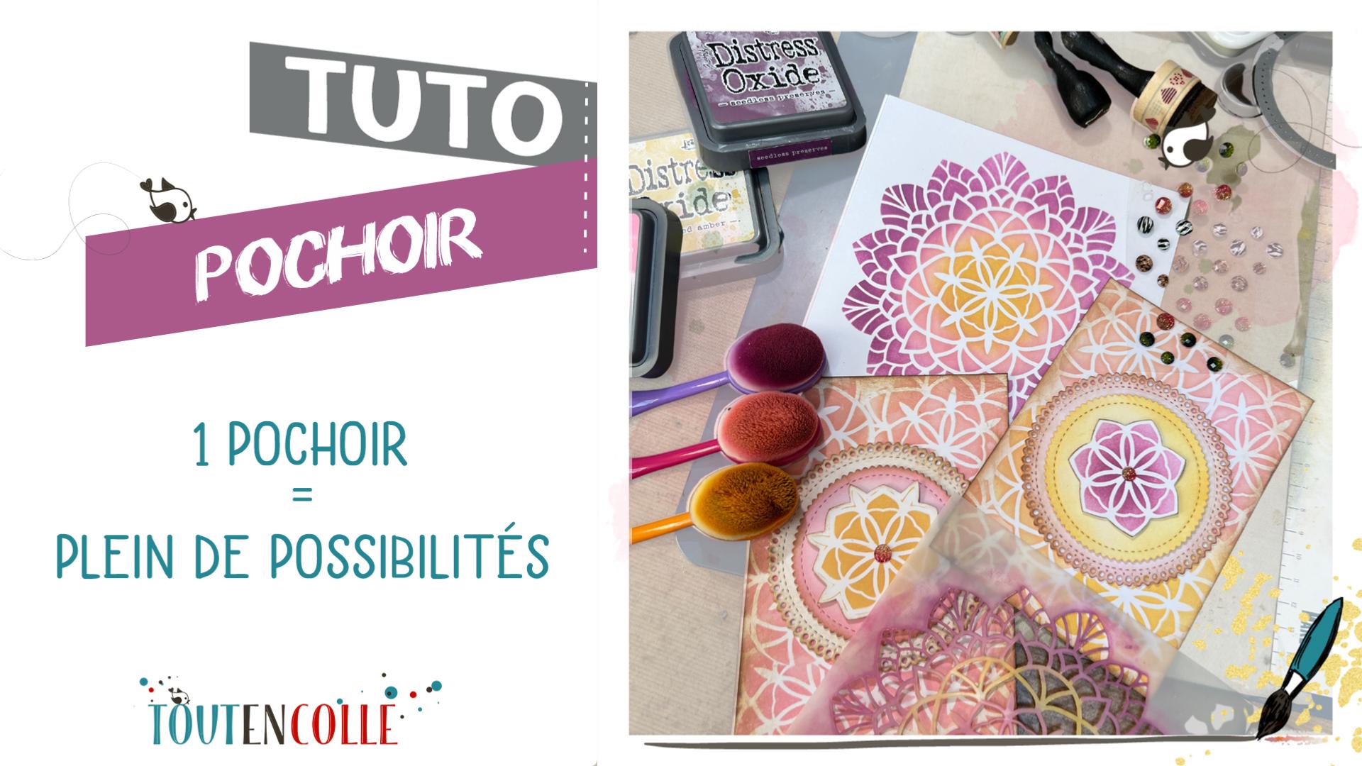 tuto youtube toutencolle : pochoirs