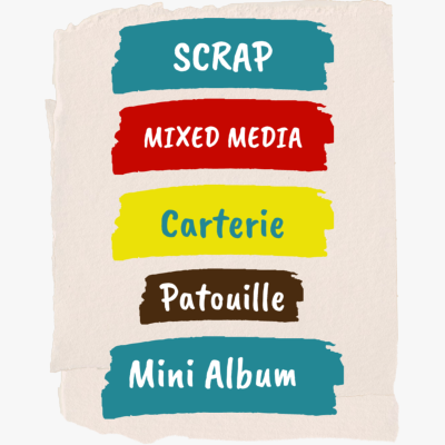 Scrapbooking - mixed media - carterie - patouille - mini album scrap